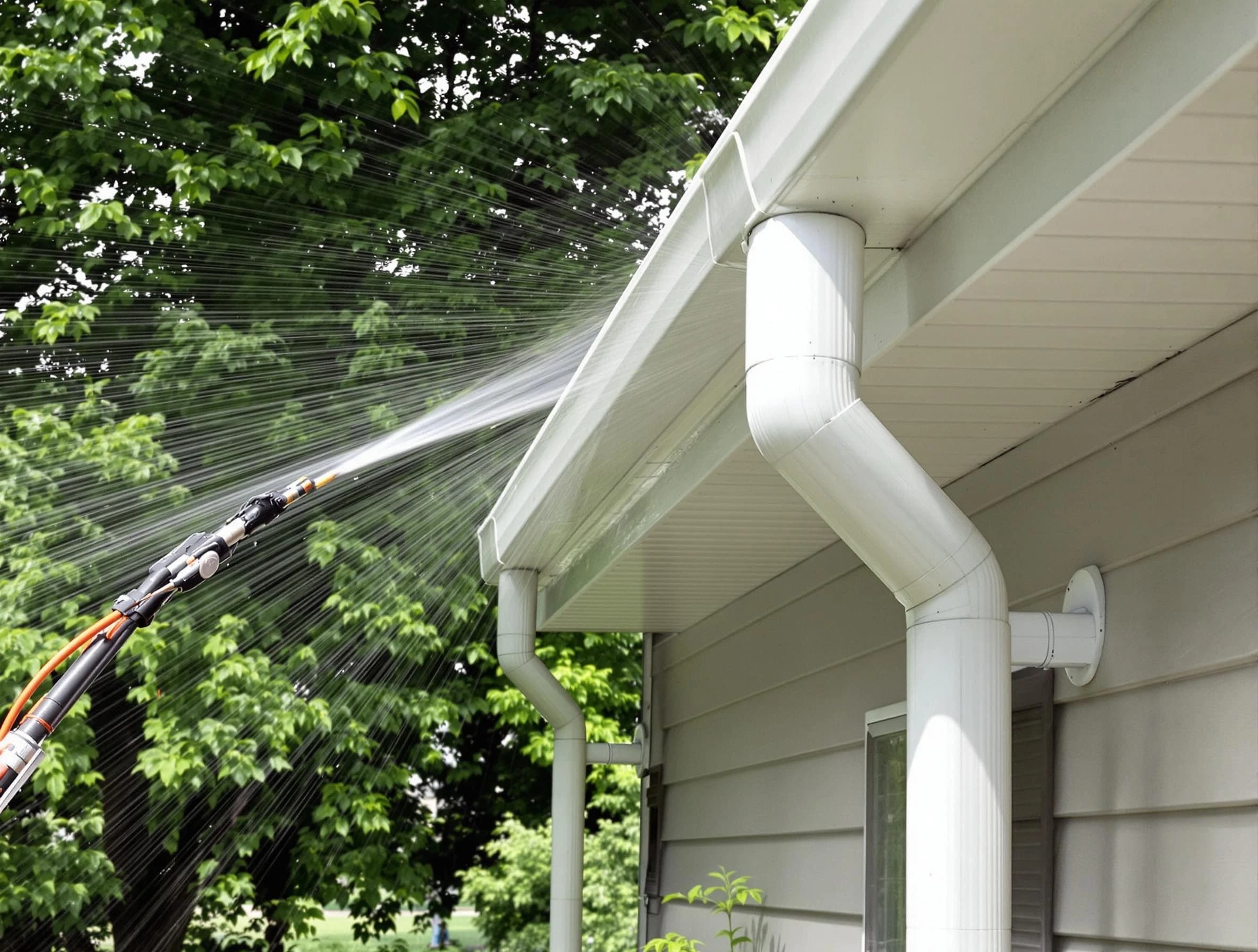 Cleared gutters by Cuyahoga Falls Roofing Company for a clean drainage system in Cuyahoga Falls, OH