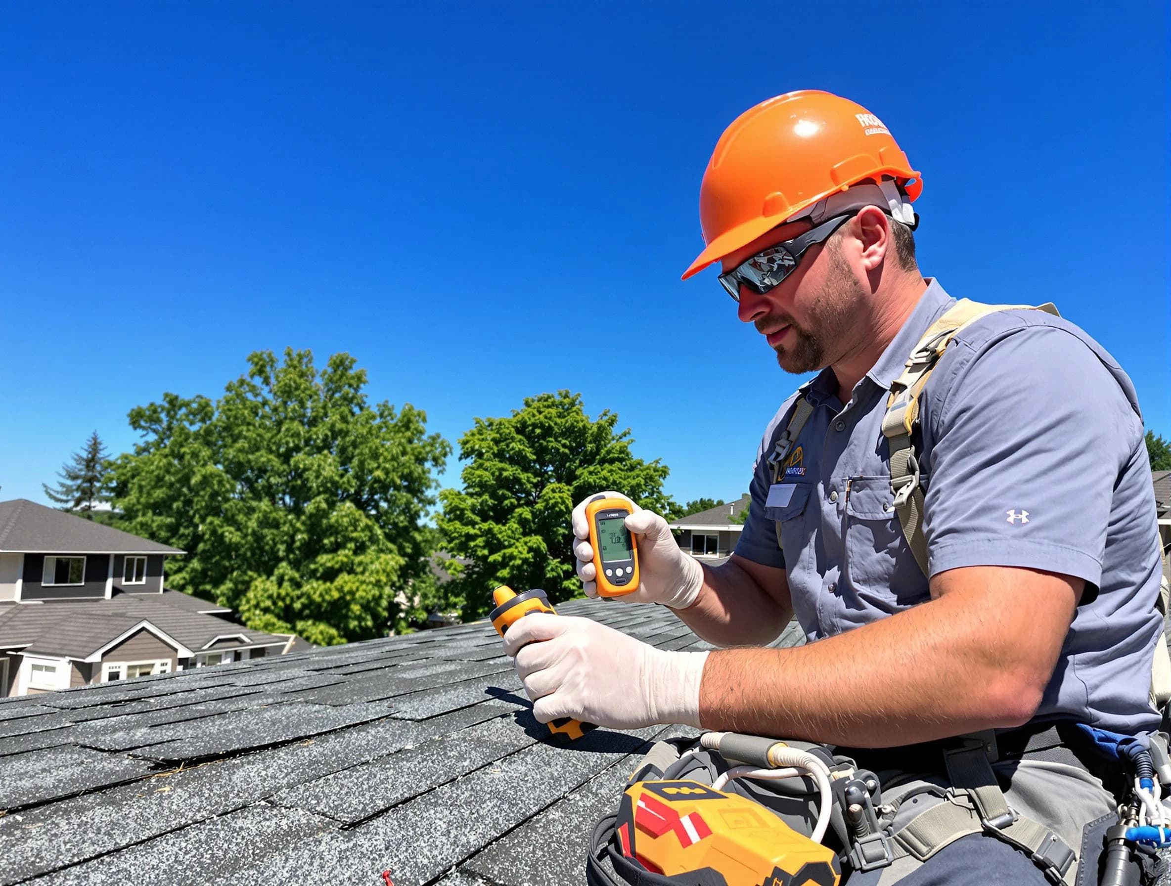 Cuyahoga Falls Roofing Company conducting a roof inspection in Cuyahoga Falls, OH